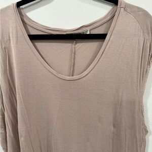 All Saints Taupe Short Sleeve Tee